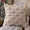 Christmas Pillow Covers Set of 2 – 18x18 Inch Soft Plush Faux Fur Throw Pillow Cases with Beige Hand-Embroidered Christmas Tree Design for Sofa, Living Room, Holiday Décor (Beige)